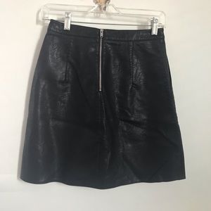 XS Black pleather zara skirt